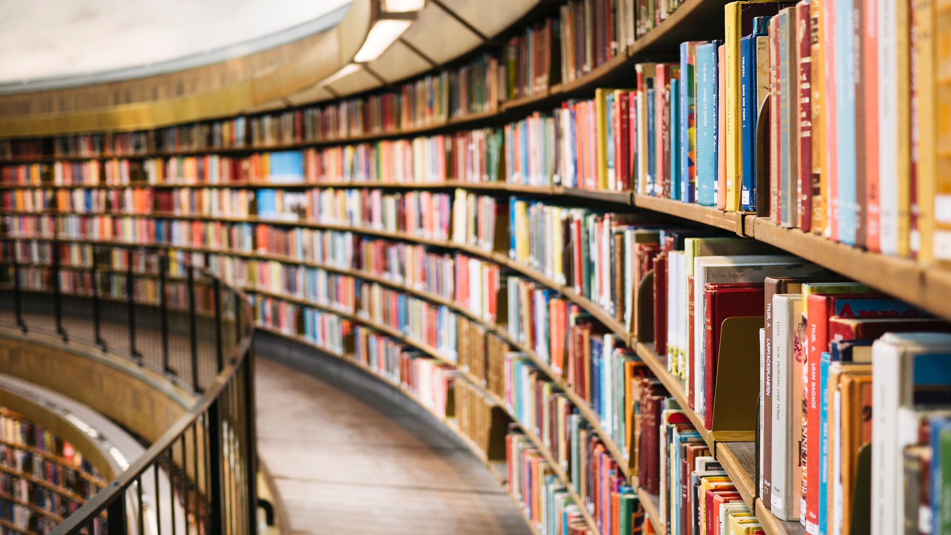 Open books on a table